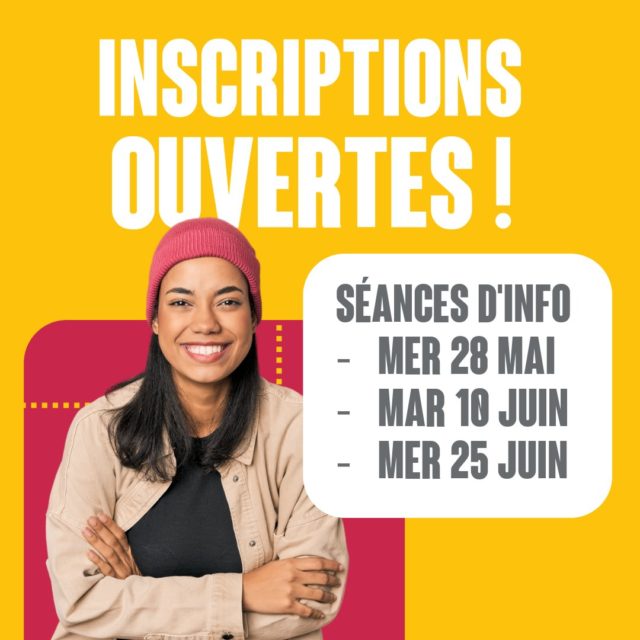 📢 Les inscriptions pour la prochaine session de septembre sont ouvertes !

Tu es né en dehors de l’Union européenne et tu cherche à pratiquer ton Français et développer ton projet professionnel ?
Rejoins notre espace d’#orientation et de #formation !

Viens à une de nos séances d'info :
- mercredi 28 mai - 9h
- mercredi 10 juin - 13h30
- mercredi 25 juin - 9h

📍 Rue Philippe Le Bon 15, 1000 Bruxelles

EILO!, c'est une #formation intensive de 4 mois qui te permettra de :
🗣 Pratiquer le #français
🔍 Découvrir des #métiers.
😊 Mieux te connaître.
💼 Construire ton #projet professionnel
🙋‍♀️ Développer ton #réseau
🤼‍♂️ Faire du #sport

Inscription à une de nos séances d'info sur notre site ▶️ www.eilo.be

Projet cofinancé par l'UE. 🇪🇺
#EILO #inclusionsociale #EnMieux #EUfunding #culture #ApprendreLeFrançais #bapa #formation #VIA #eu4be #bruxelleswelcomesyou #jeunes #primo #primoarrivants